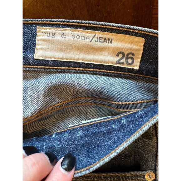 Rag & Bone Jeans Womens Size 26 Blue New Quay Wash Split Hem The Crop - Picture 11 of 14